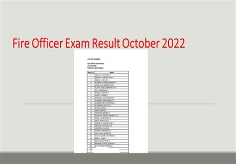 sase result 2022|October 2022 Fire Officer Exam FOE, POE, BCLTE Results: CSE List of.